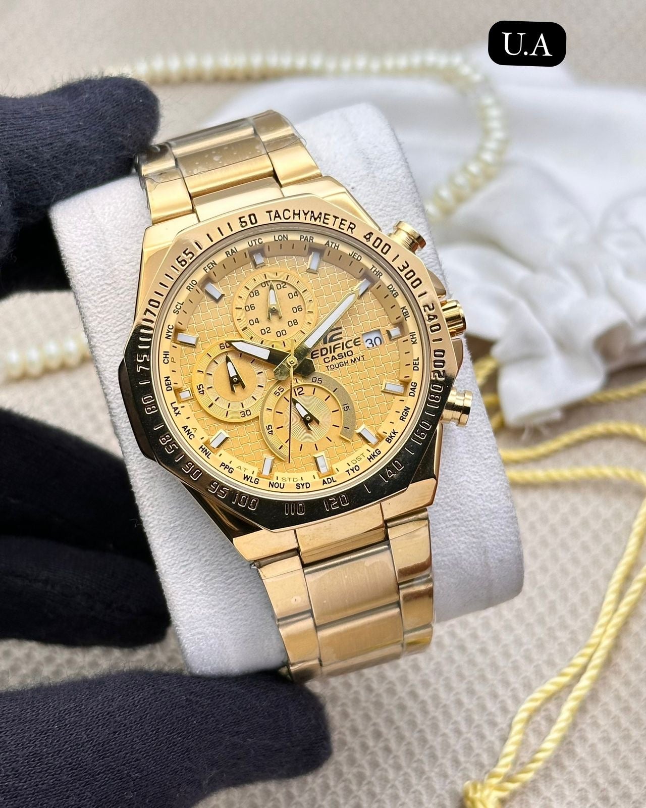 Casio Edifice 4401 Gold Watch Store India