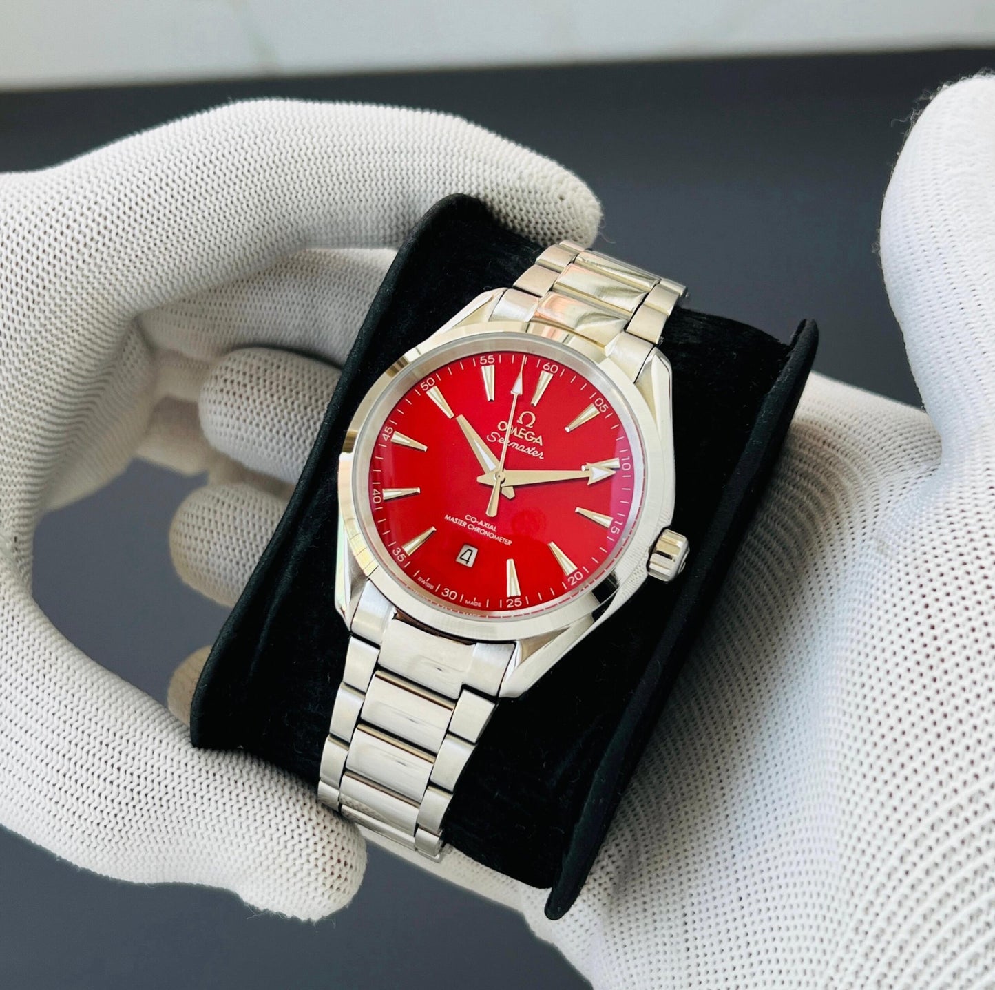 Omega Seamaster Aqua Terra Red Dial Watch Store India