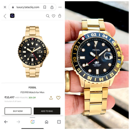 Fossil GMT Collection Watch Store India