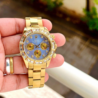 Rolex Daytona Gold iceblue Watch Store India