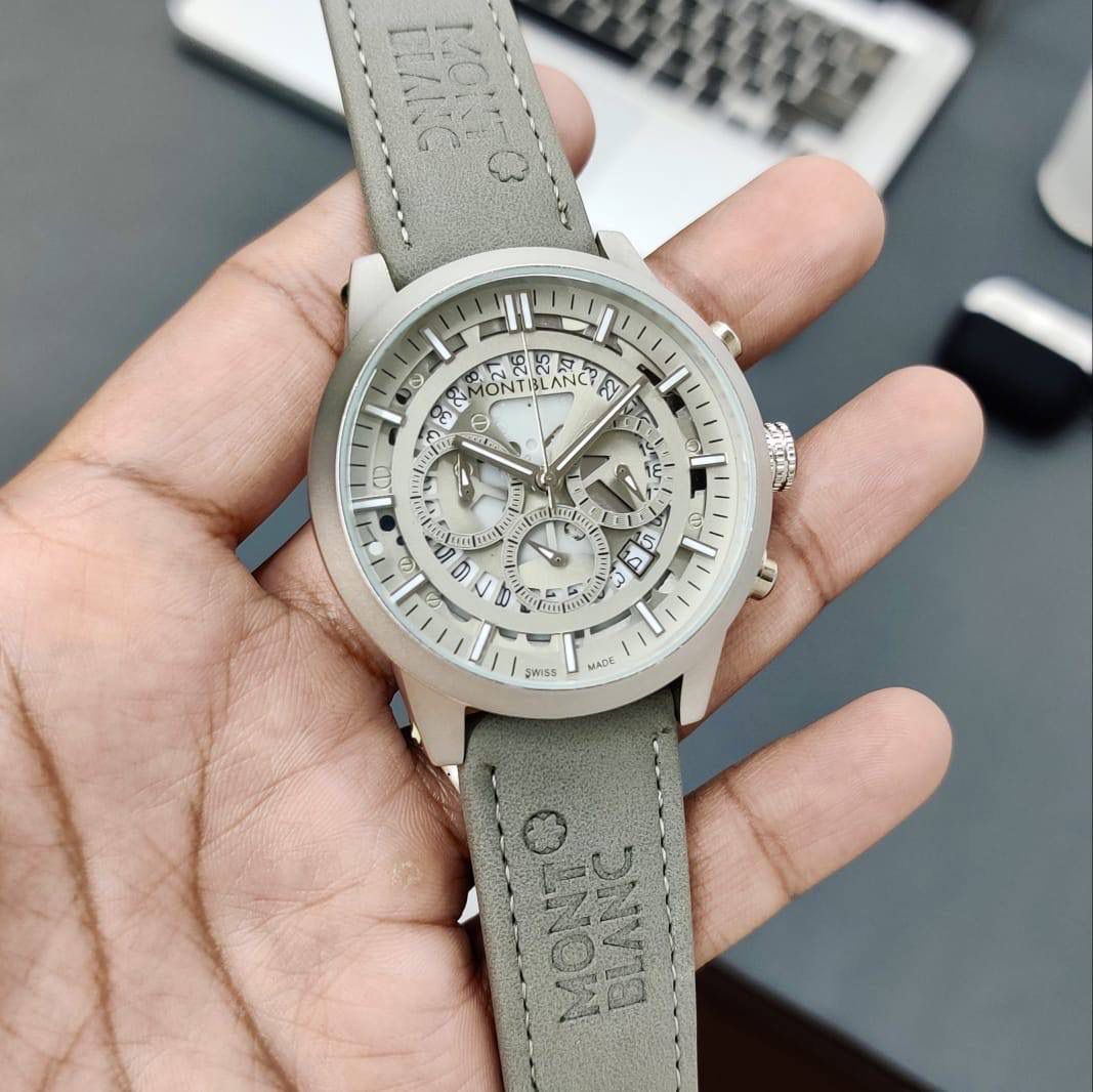 Montblanc Matte Grey Chronograph Watch Store India