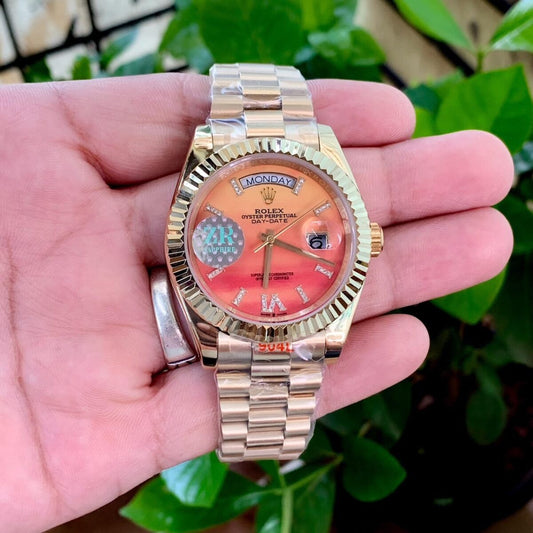 Rolex Day Date 40 Carnelian Orange Watch Store India