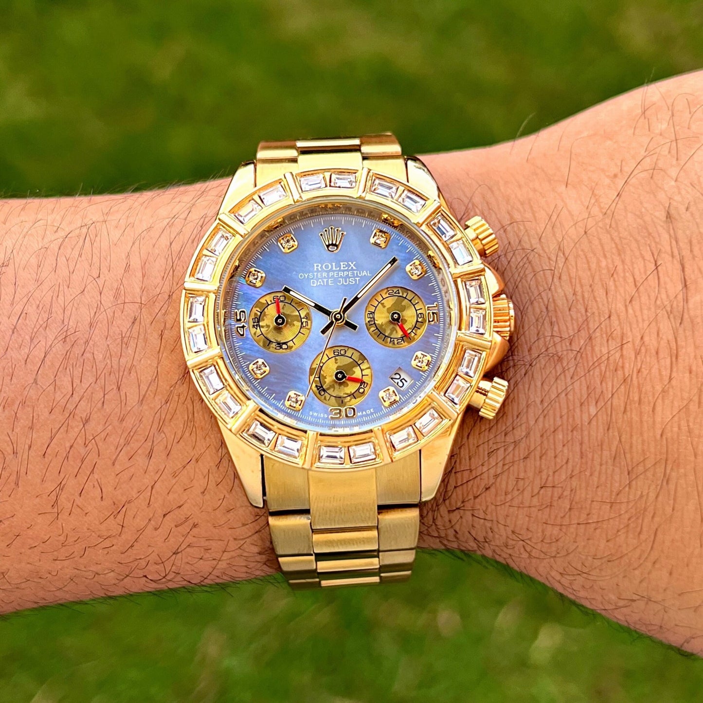 Rolex Daytona Gold iceblue Watch Store India