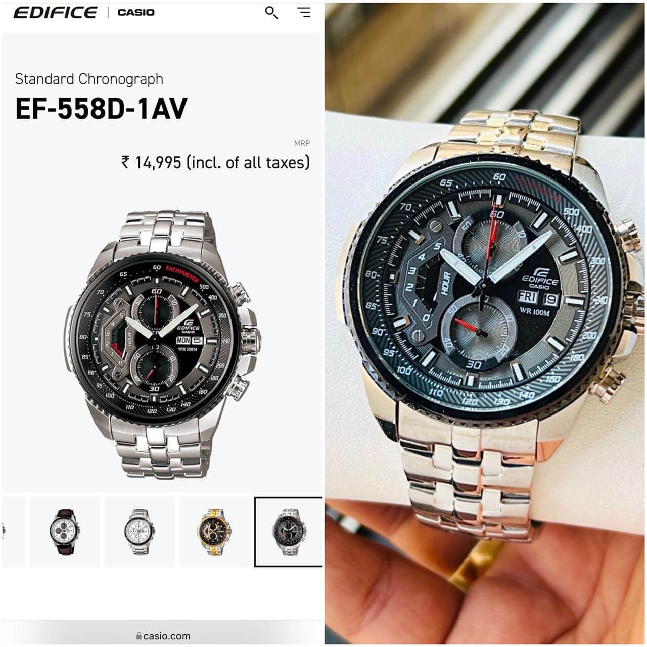 CASIO Edifice EF-558D 1AV Watch Store India