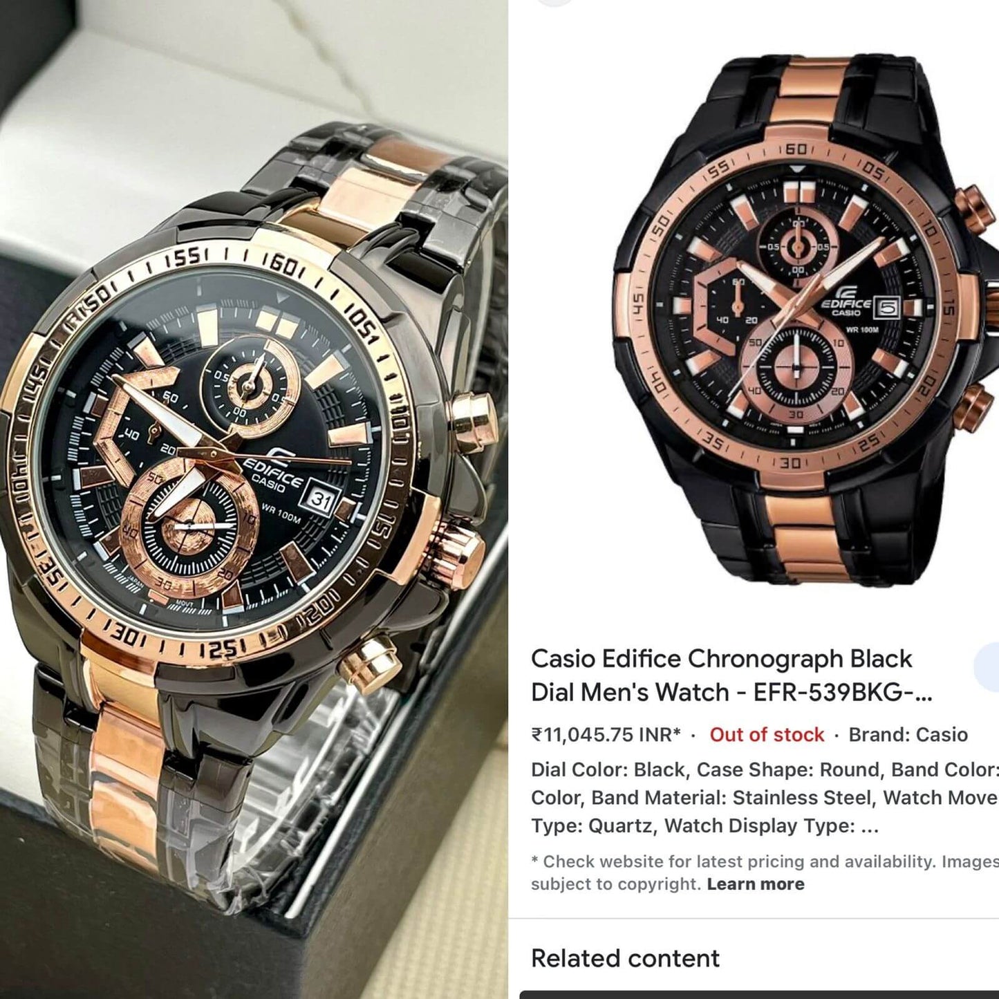 Casio Edifice EFR-539 Watch Store India