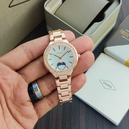 Fossil Carlie Sun Moon Watch Store India