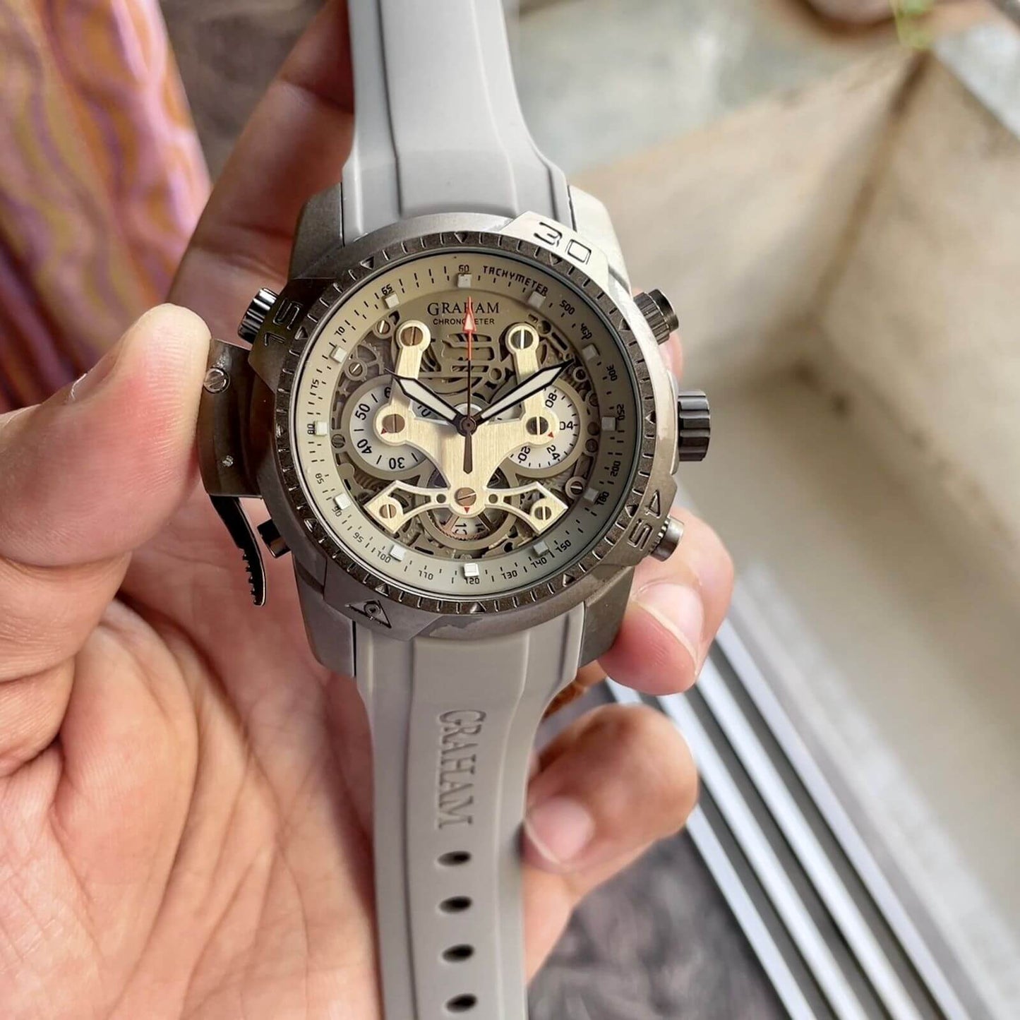 Graham Chronofighter Grey Watch Store India