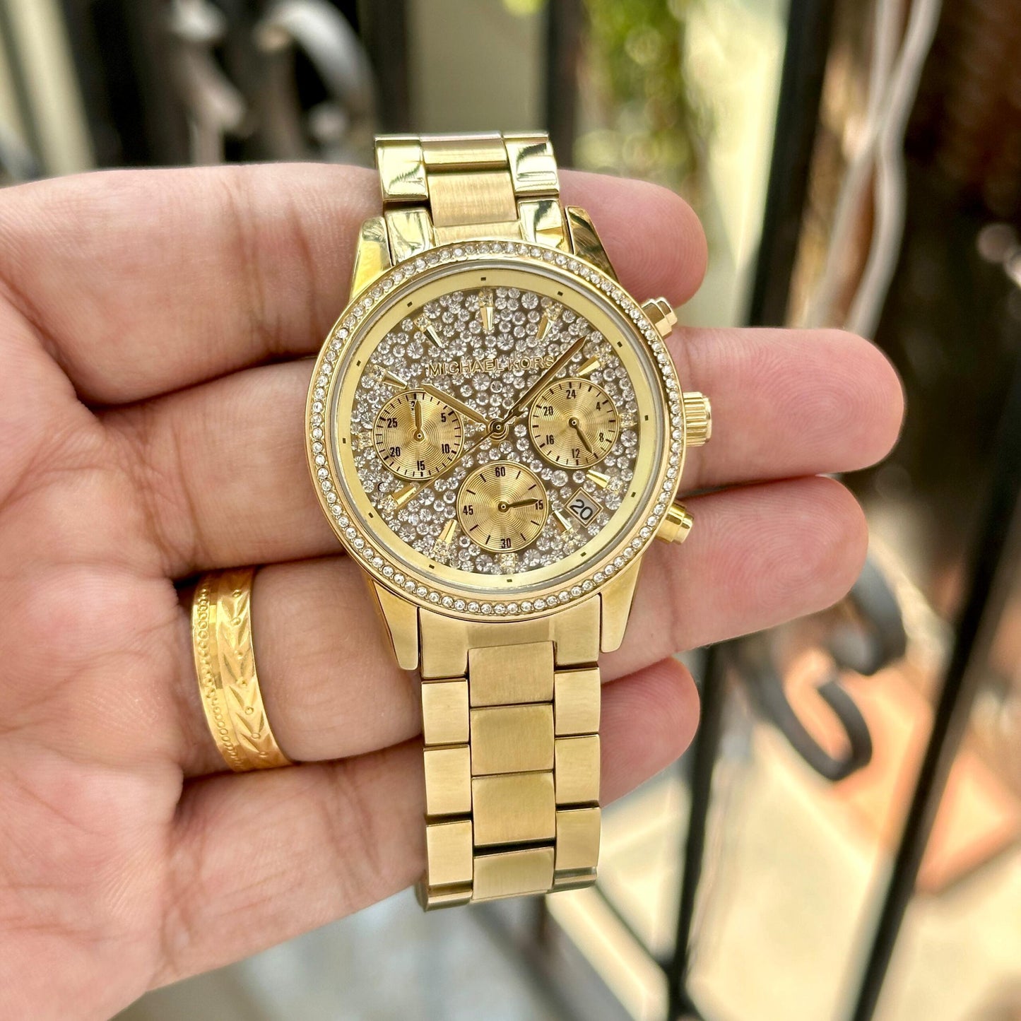 Michael Kors Gold Ritz Chronograph Watch Store India