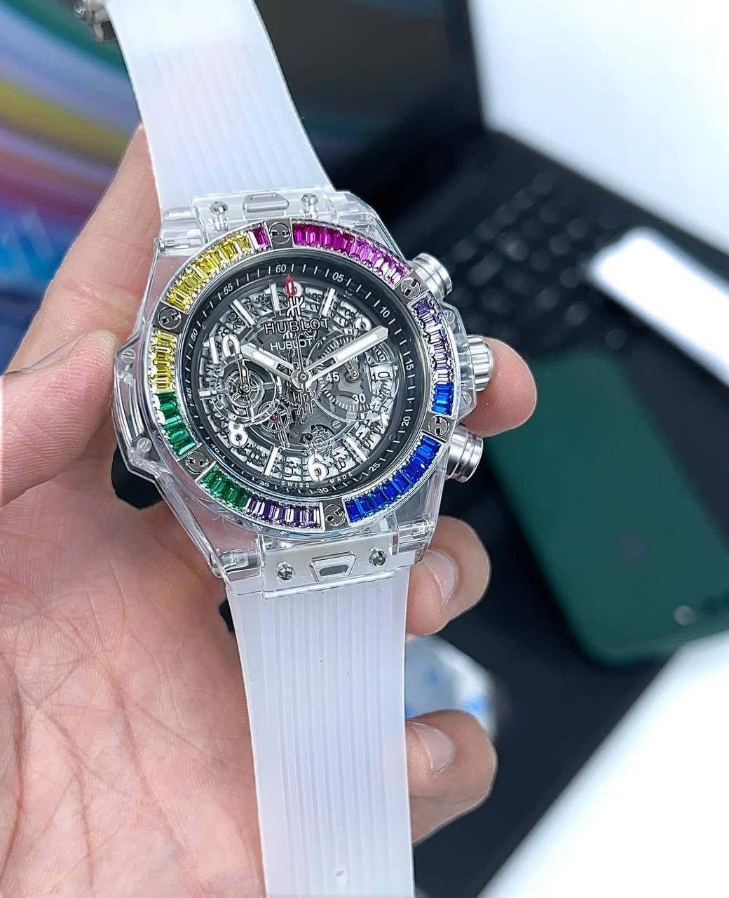 Hublot Big Bang Transparent Unico Sapphire Rainbow Watch Store India