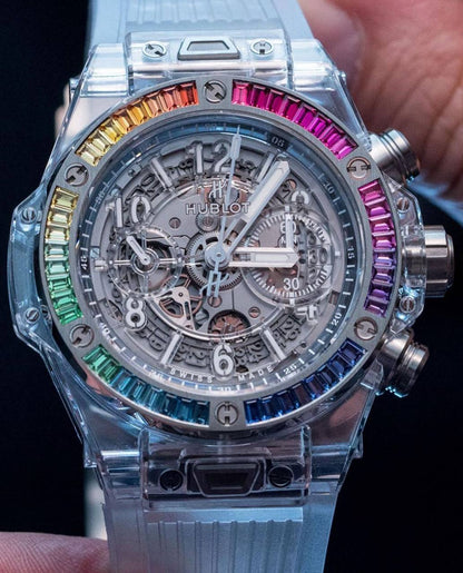 Hublot Big Bang Transparent Unico Sapphire Rainbow Watch Store India