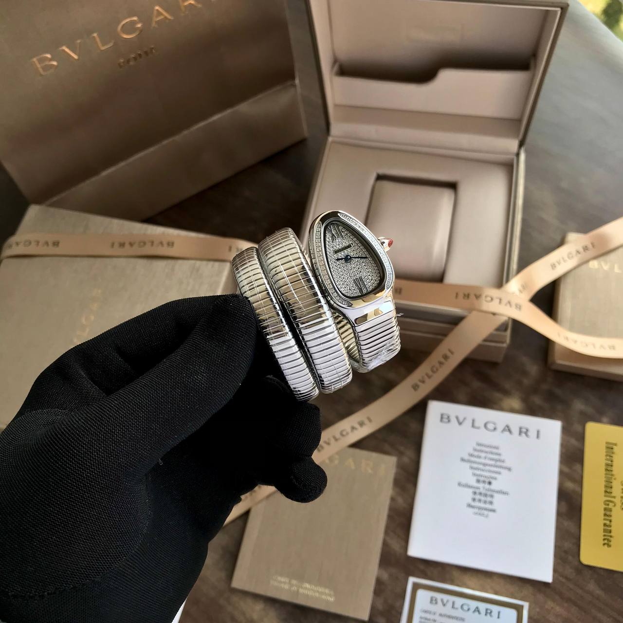 BVLGARI Serpenti Spiga- Silver Watch Store India