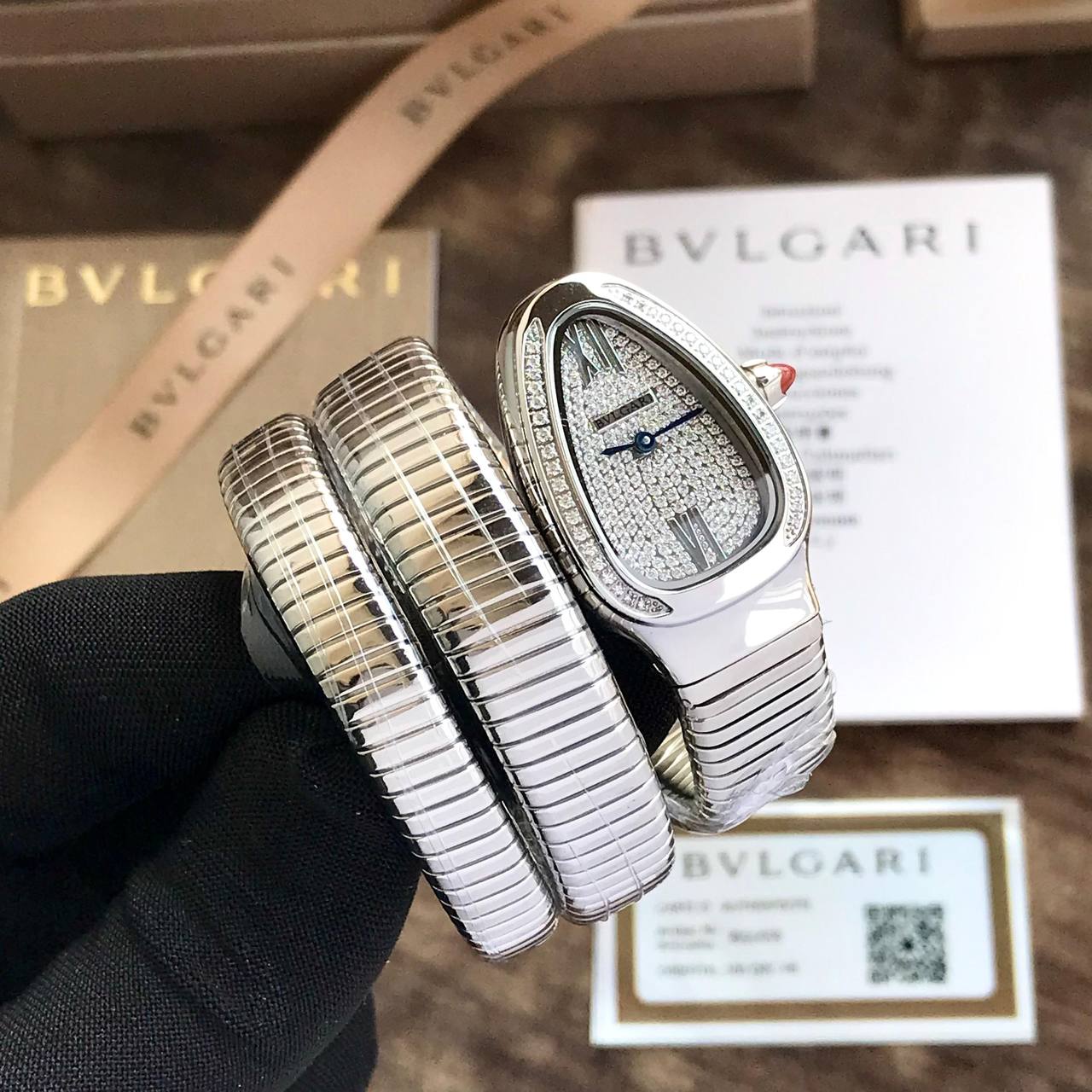 BVLGARI Serpenti Spiga- Silver Watch Store India