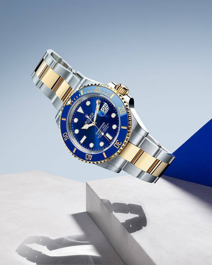 Rolex Submariner Two Tone Blue Dial Watch Store India