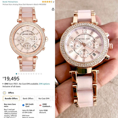 MICHAEL KORS MK Rose Gold Watch Store India