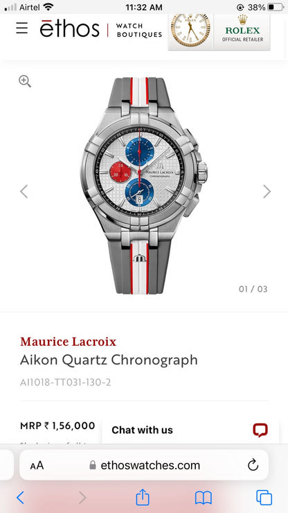 Maurice Lacroix Aikon Mahindra Formula Watch Store India