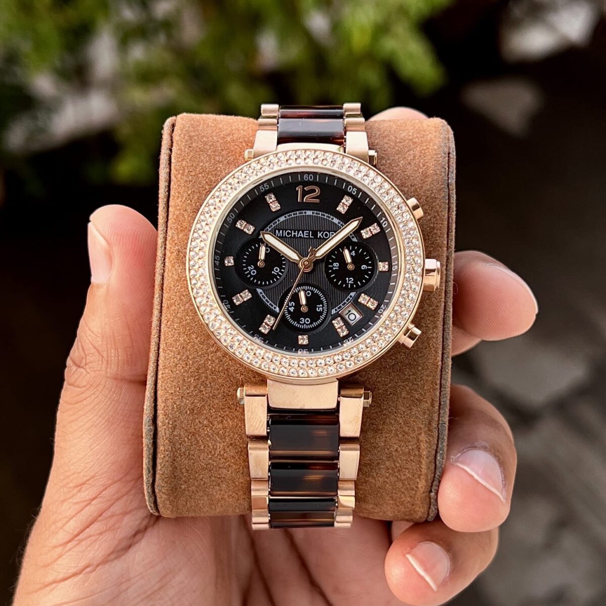 Michael Kors Bradshaw Chronograph Tortoise Shel Watch Store India