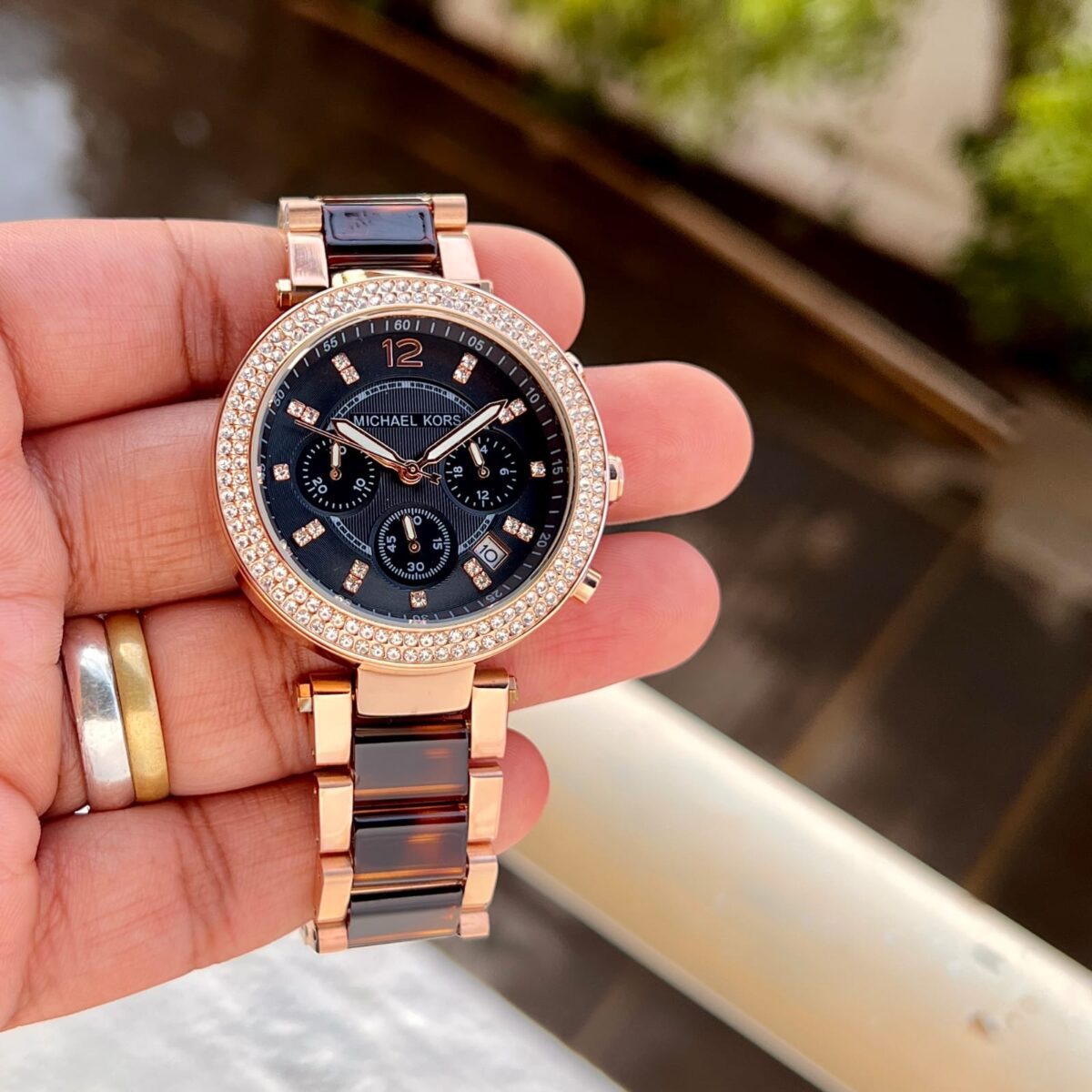 Michael Kors Bradshaw Chronograph Tortoise Shel Watch Store India