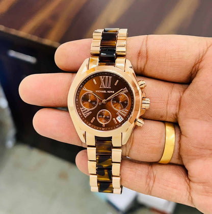 Michael Kors Bradshaw Chronograph Tortoise Shel Watch Store India