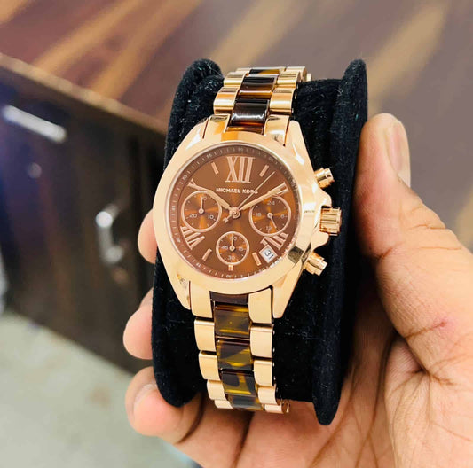 Michael Kors Bradshaw Chronograph Tortoise Shel Watch Store India