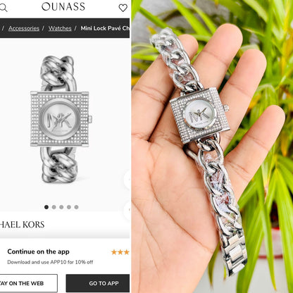 Michael Kors Lennox crystals silver Watch Store India