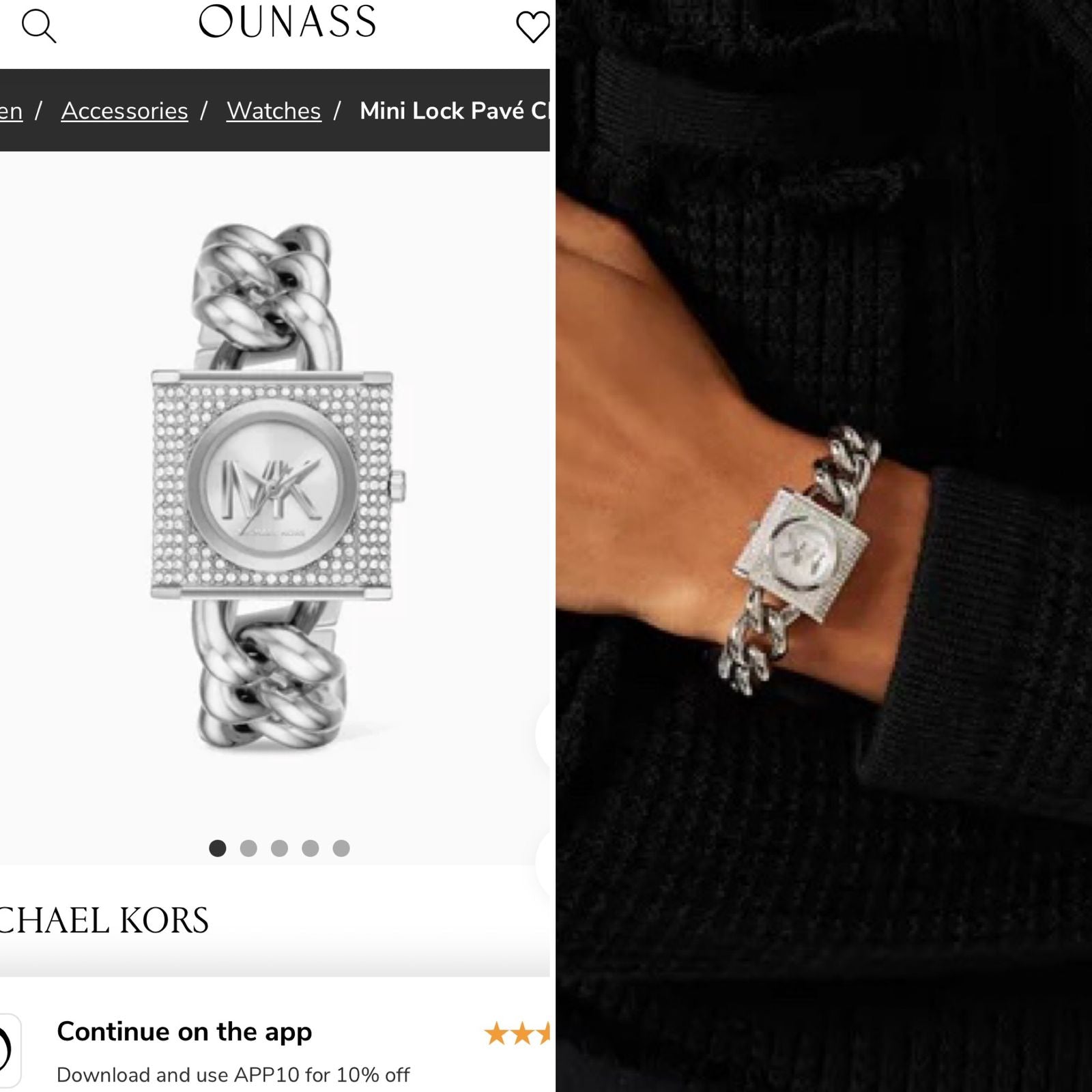 Michael Kors Lennox crystals silver Watch Store India