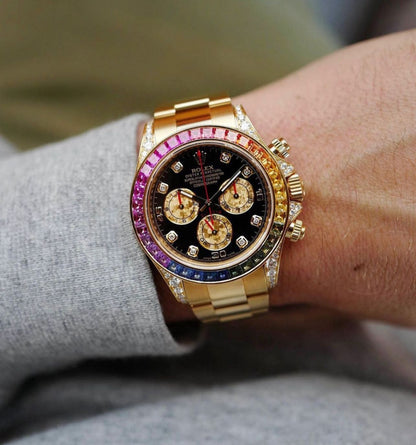 Rolex Daytona Golden Rainbow Watch Store India