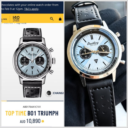 Breitling Top Time Triumph Chronograph Watch Store India