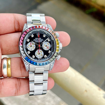 Rolex Rainbow Silver Watch Store India