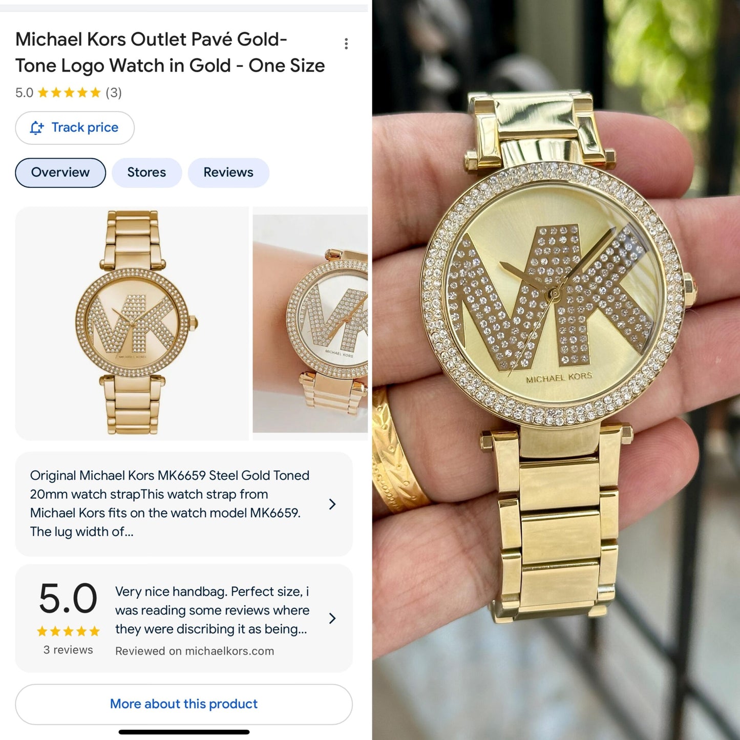 Michael Kors MK6659 Gold-Tone Watch Store India