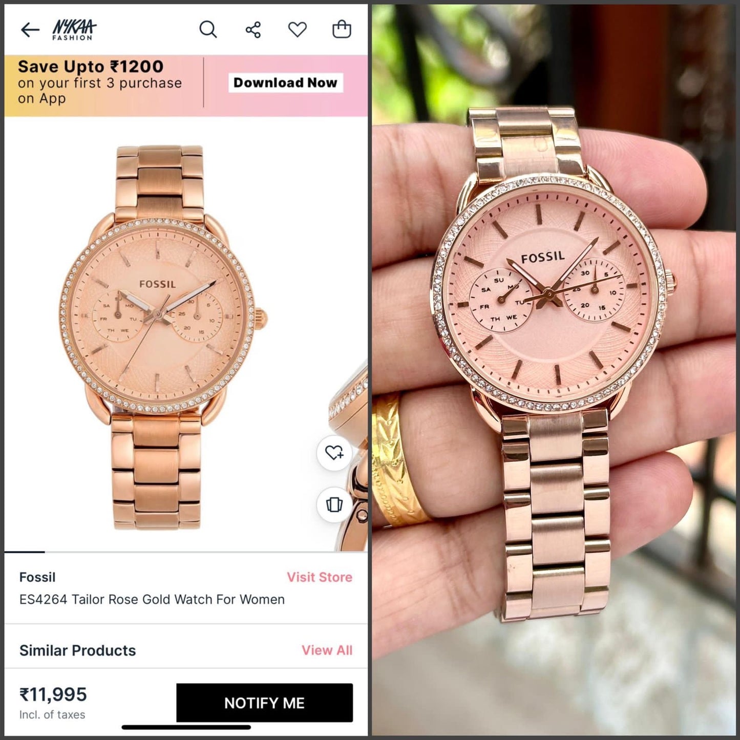 Fossil Tailor's Collection Watch Store India