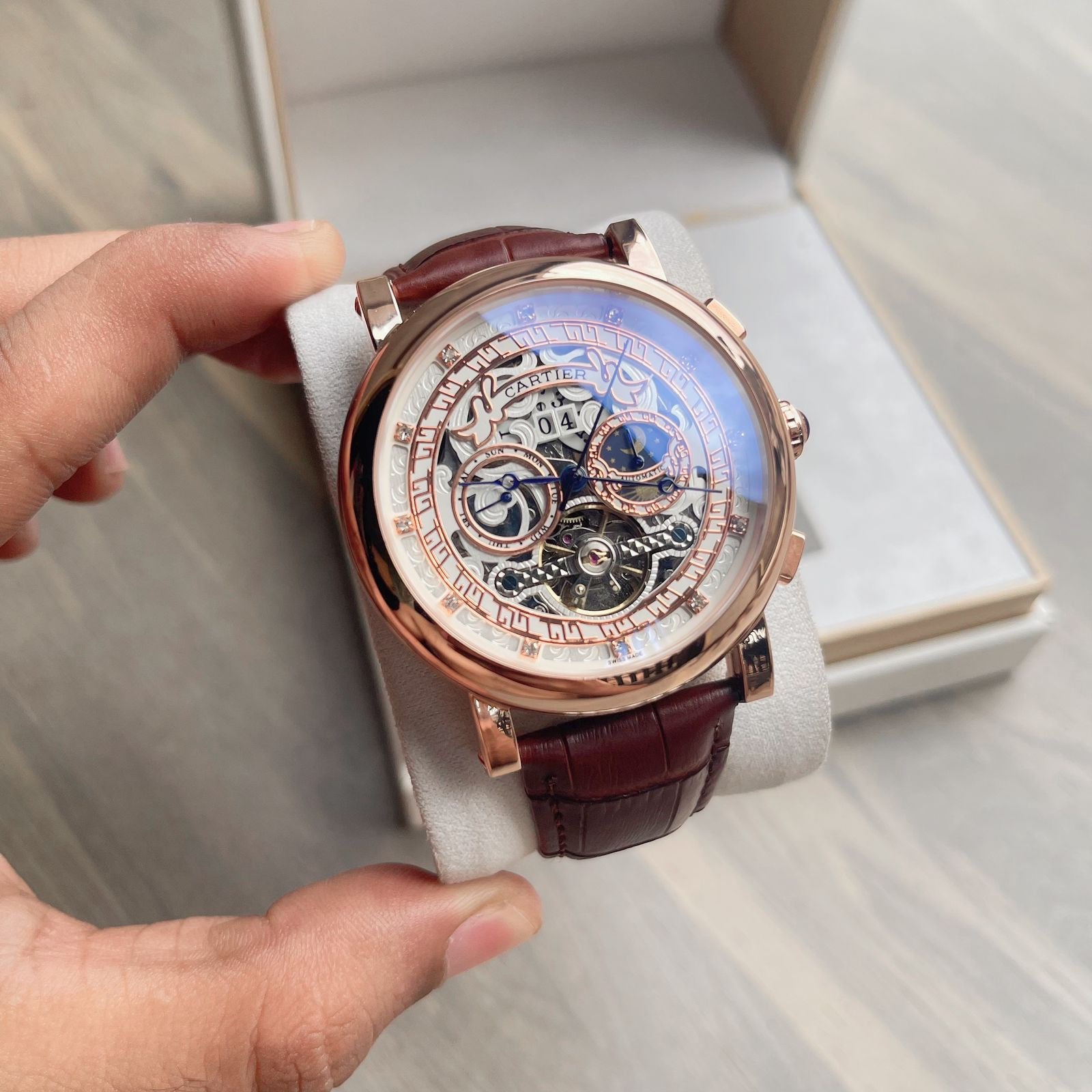 Cartier SunMoon Rotating Tourbillon Machinery Watch Store India