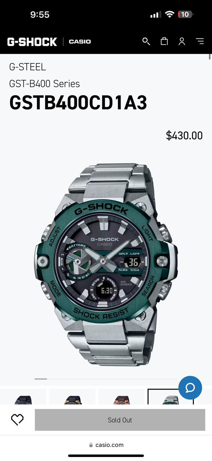 Casio Gshock GST-B400 Watch Store India