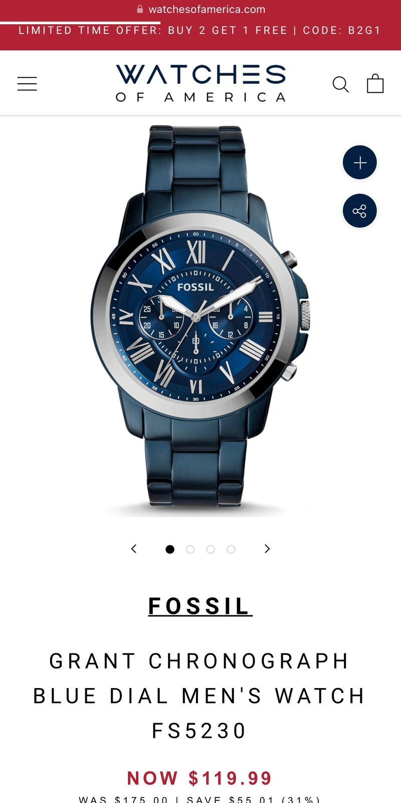 Fossil FS-5230 Watch Store India