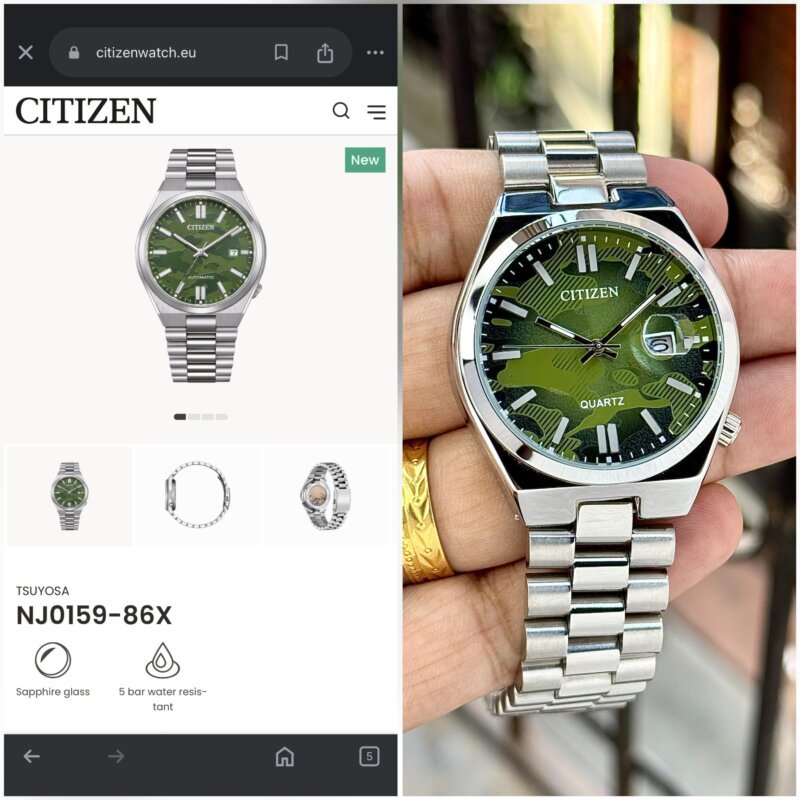 CITIZEN SILVER GREEN TSUYOSA - Image 3