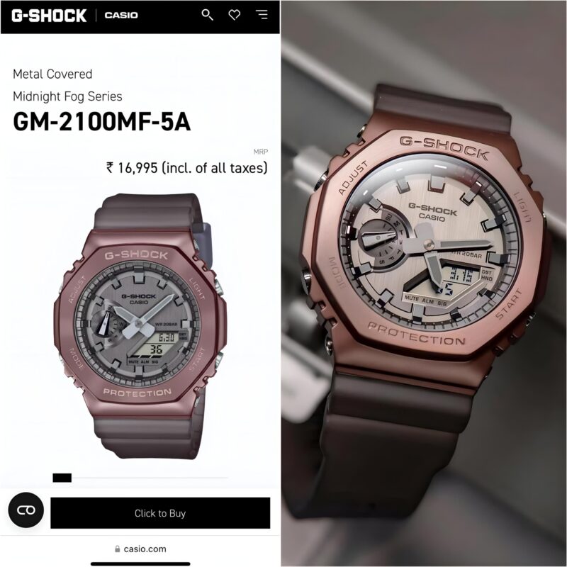 G SHOCK GM2100 MF ROSE GOLD - Image 3