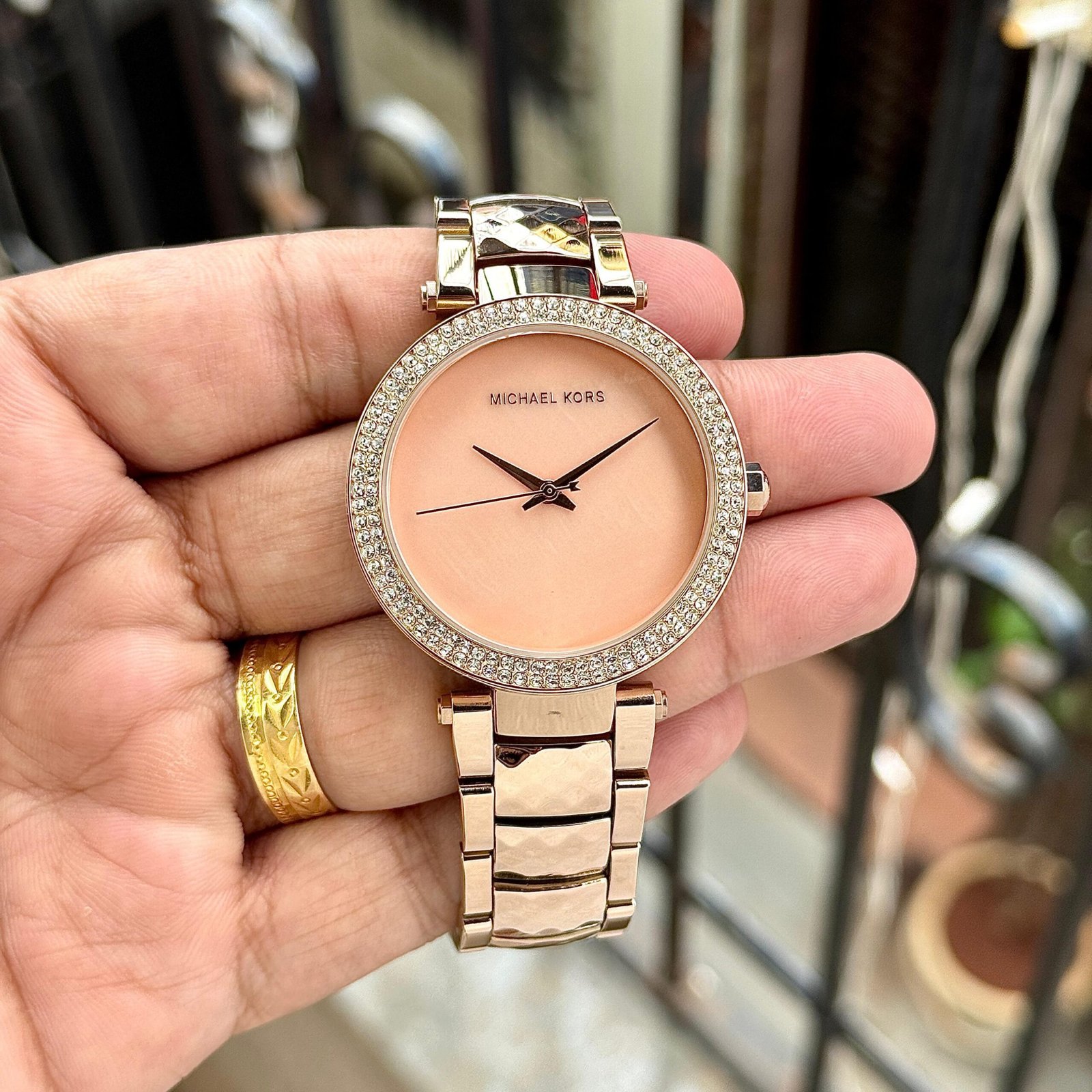 MICHAEL KORS ROSEGOLD EMBELLISHED