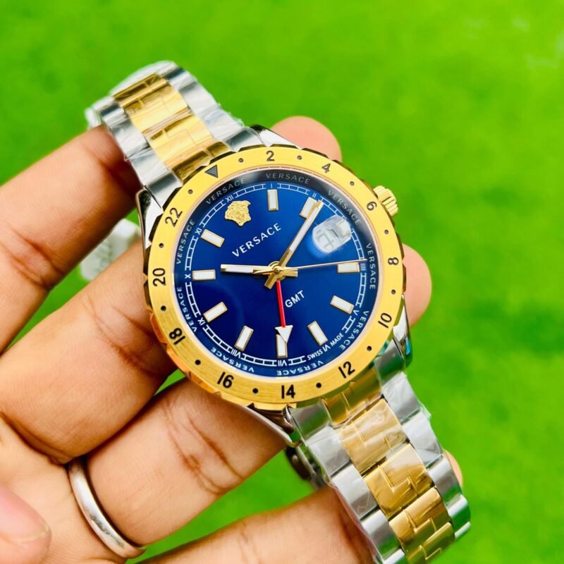 VERSACE HELLENYIUM GMT TWO-TONE BLUE