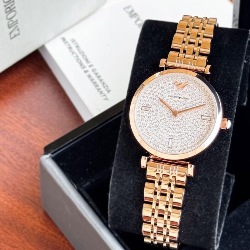 Armani Rose gold Full Diamond